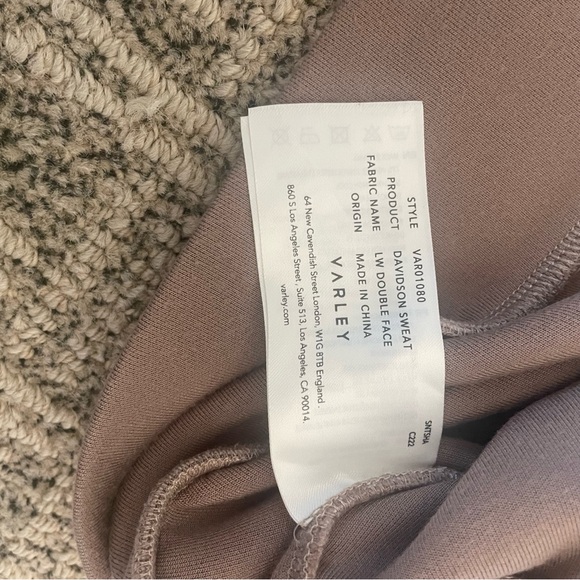 Varley Davidson Half Zip Relaxed Fit Sweatshirt - Taupe... - Picture 12 of 12